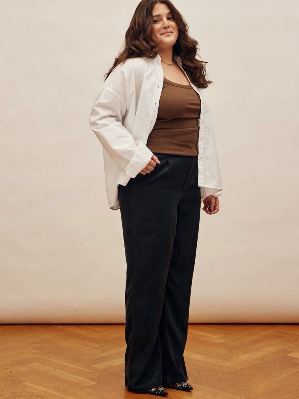 Djerf Avenue On the Go Ash Straight-Leg Black Pants